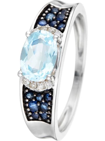 CARATELLI Witgouden ring "Azur" met diamanten