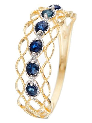 CARATELLI Gouden ring "Pianosa" met edelstenen