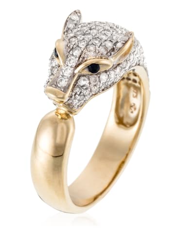 CARATELLI Gouden ring "Ma panthère" met diamanten