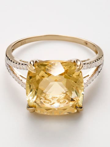 CARATELLI Gouden ring "Pink Fiction" met diamanten en edelsteen