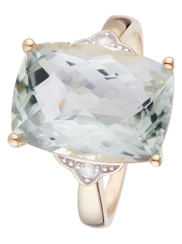 CARATELLI Gold-Ring "Green Hill" mit Diamanten