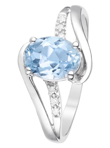 CARATELLI Weißgold-Ring "Auckland" mit Diamanten