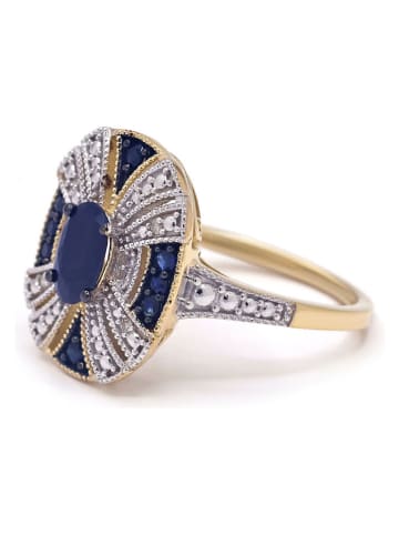 CARATELLI Gold-Ring "Lune d'Argent" mit Diamanten und Edelsteinen