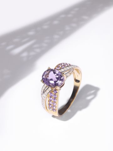 CARATELLI Gold-Ring "Ballarat" mit Diamanten