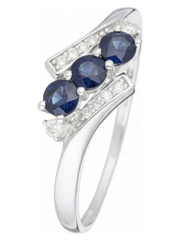 CARATELLI Witgouden ring "Melbourne" met diamanten en edelstenen