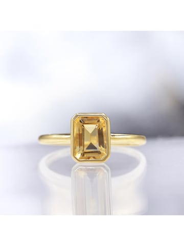 CARATELLI Gold-Ring "Classy" mit Citrin