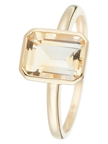 CARATELLI Gold-Ring "Classy" mit Citrin