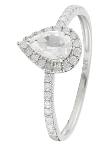 CARATELLI Witgouden ring "Pescara" met diamanten