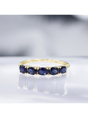 CARATELLI Gouden ring "Binty" met saffieren