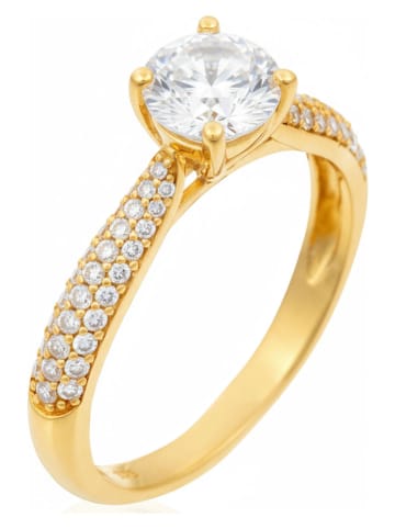 CARATELLI Gouden ring "Tawo" met diamanten en edelsteen
