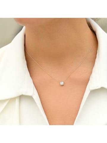 CARATELLI Weißgold-Halskette "Délicat" mit Anhänger - (L)38 cm 