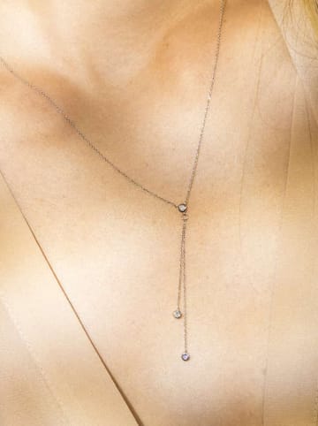 CARATELLI Weißgold-Halskette "Cordou" mit Diamanten - (L)42 cm