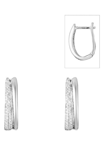 CARATELLI Weißgold-Creolen "Créole Maya" mit Diamanten