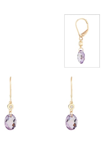 CARATELLI Złote kolczyki "Olivia" z diamentami