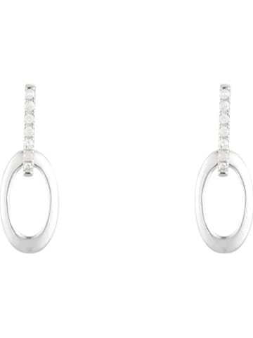 CARATELLI Weißgold-Ohrstecker "Bari" mit Diamanten