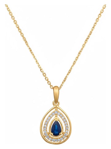 CARATELLI Gouden hanger "Océane" met diamanten en edelsteen