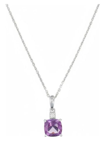 CARATELLI Witgouden hanger "Tonga" met diamant en edelsteen