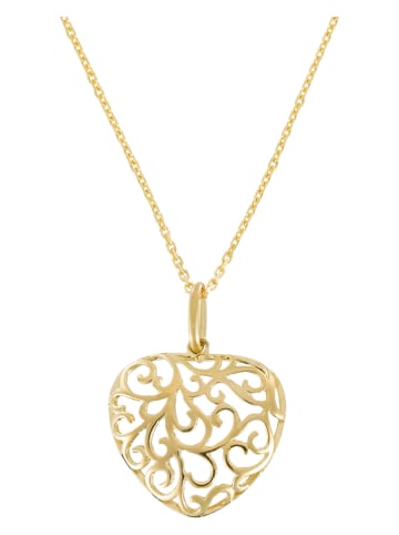 CARATELLI Gold-Anhänger "Ouvres-moi ton Coeur"