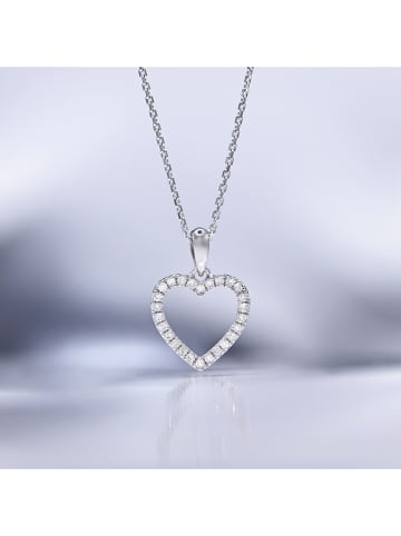CARATELLI Weißgold-Anhänger "élue de ton Coeur" mit Diamanten