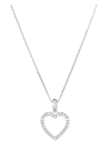 CARATELLI Witgouden hanger "élue de ton coeur" met diamanten