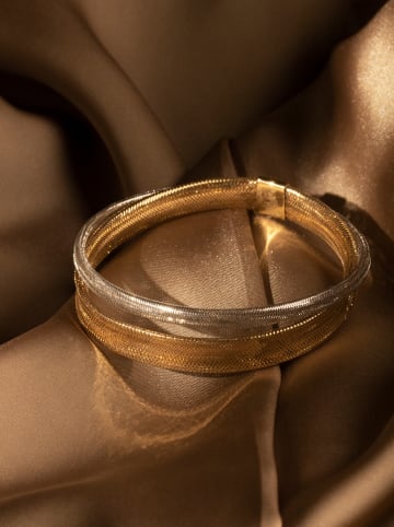 CARATELLI Witgouden/gouden armband "Vico"