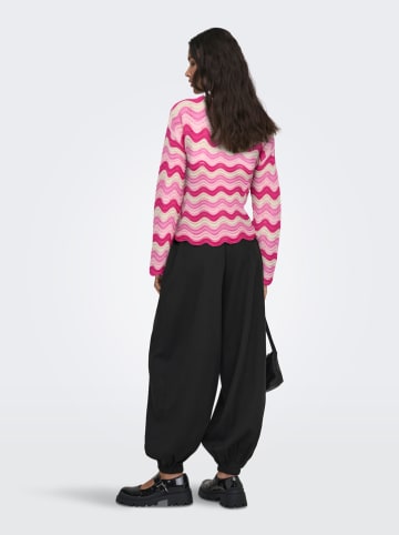 ONLY Sweter w kolorze jasnoróżowo-kremowo-różowym