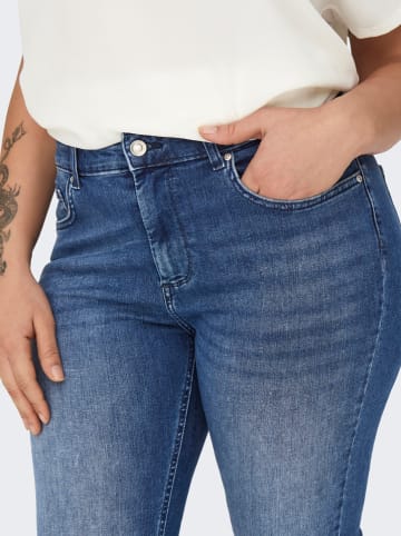 ONLY Carmakoma Jeans-Caprihose in Blau