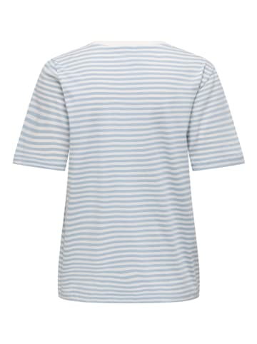 ONLY Shirt lichtblauw/wit