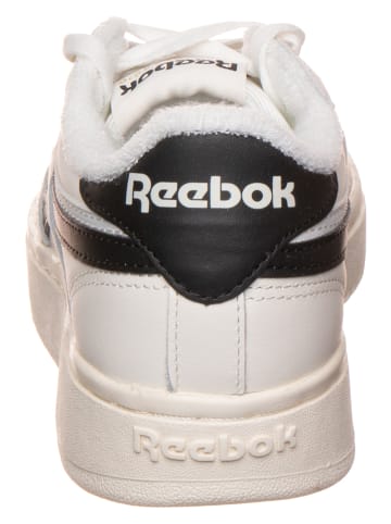Reebok Leder-Sneakers "Club C Double Reveng" in Weiß/ Schwarz