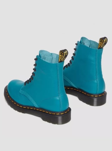 Dr. Martens Leder-Boots in Türkis
