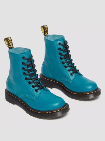 Dr. Martens Leder-Boots in Türkis