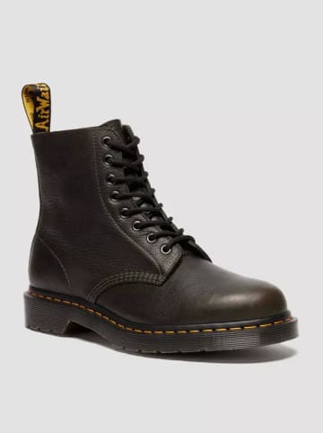 Dr. Martens Leren boots "1460 Pascal" donkergroen