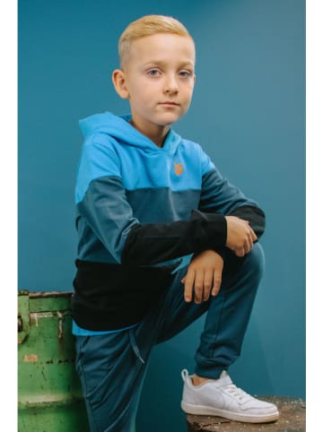 Tygo & Vito Bluza "Hessel" w kolorze granatowo-niebiesko-błękitnym