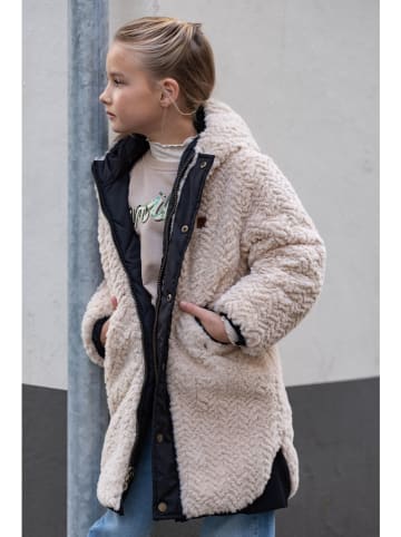 Like Flo Omkeerbare winterjas beige/zwart