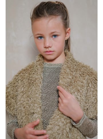 Like Flo Sukienka w kolorze beżowo-złotym