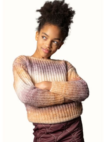 Like Flo Sweter "Rocket" w kolorze fioletowo-beżowym