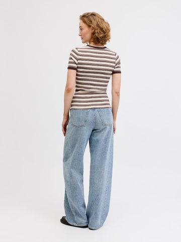 JJXX Shirt "Frankie" in Braun/ Creme