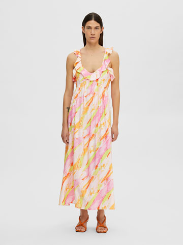 SELECTED FEMME Kleid in Rosa/ Gelb