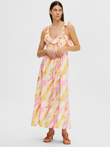 SELECTED FEMME Kleid in Rosa/ Gelb