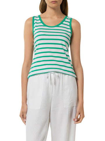 comma CI Top w kolorze zielono-białym