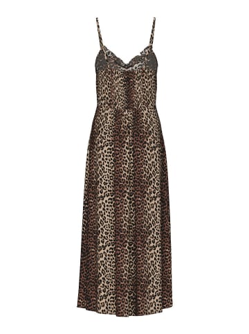 Pieces Kleid "Nya" in Braun/ Beige
