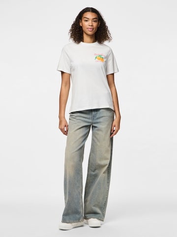 Pieces Koszulka "Summer" w kolorze białym