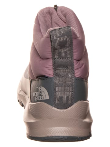 The North Face Botki zimowe "Thermoball Progressive Zip II" w kolorze szaro-jasnoróżowym