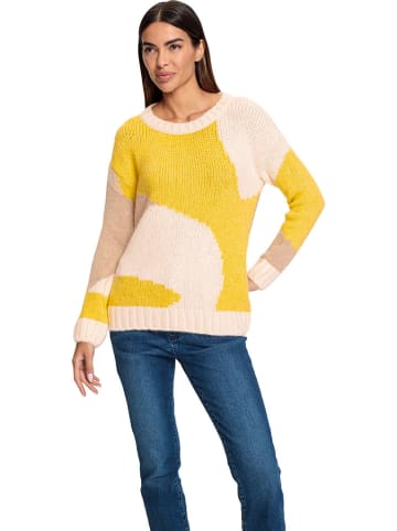 Heine Sweter w kolorze beżowo-żółtym