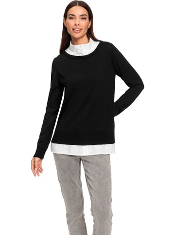 Heine Pullover in Schwarz/ Weiß