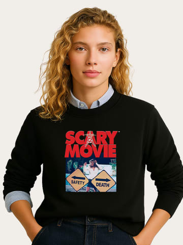 WOOOP Sweatshirt "Scary Movie Official Safety vs Death" in Schwarz