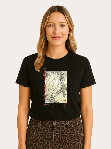 WOOOP Shirt "Hokusai Bamboo" zwart