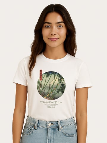WOOOP Shirt "Hokusai Fuji Bamboo" in Weiß
