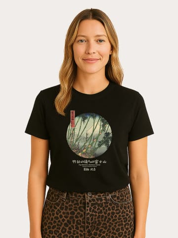 WOOOP Shirt "Hokusai Fuji Bamboo" zwart