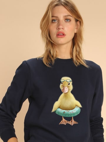 WOOOP Bluza "Duck" w kolorze granatowym